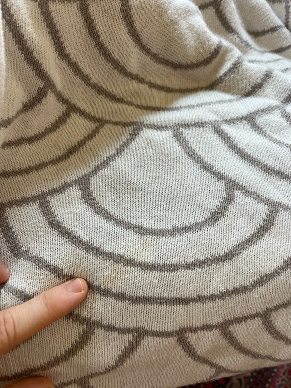 Jonathan Adler scales cotton knit modern throw gray